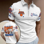 New York Knicks 2026 NBA Finals Champions Zip Polo Shirt – HOATT19246