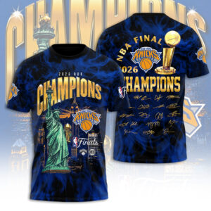 New York Knicks NBA Finals Champions 2026 3D Apparel - TANTN24148