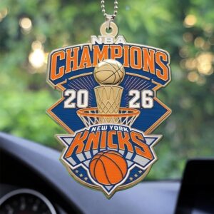 New York Knicks 2026 NBA Finals Champions Custom shape 2-sided Acrylic Car Ornament - HOATT19391
