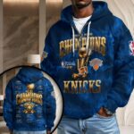 New York Knicks 2026 NBA Finals Champions 3D Unisex Waffle Hoodie – HOATT19302