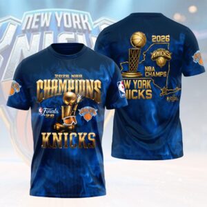 New York Knicks 2026 NBA Finals Champions 3D Apparel -  HOATT19318
