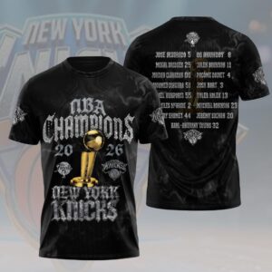 New York Knicks 2026 NBA Finals Champions 3D Apparel - HOATT19163