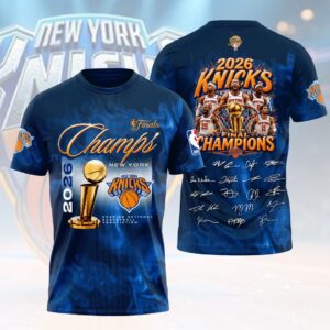 New York Knicks 2026 NBA Finals Champions 3D Apparel - HOATT19894