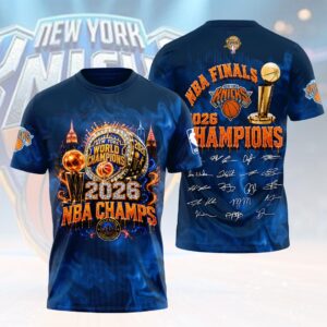 New York Knicks 2026 NBA Finals Champions 3D Apparel - HOATT19900
