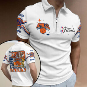 New York Knicks 2026 NBA Finals Champions Zip Polo Shirt - HOATT19210