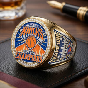 New York Knicks NBA Champions 2026 3D Engraved Ring - TMTHU7517