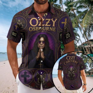Ozzy Osbourne Short Sleeve Button-Down Shirt – TMTHU7192
