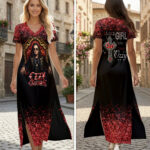 Ozzy Osbourne Short Sleeve Maxi Dress – HOATT19533
