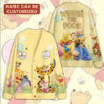 Personalized Winnie-the-Pooh 100th Anniversary Knitted V-neck Cardigan – TMTHU7453