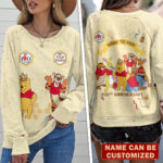 Personalized Winnie-the-Pooh 100th Anniversary Round Neck Raglan Sleeve Sweatshirt – TMTHU7713