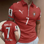 Portugal National Team x Cristiano Ronaldo Zip Polo Shirt – TANTN24135