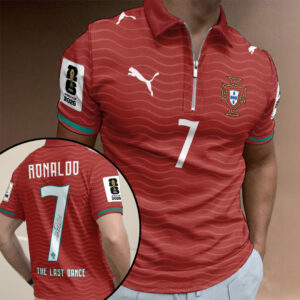 Portugal National Team x Cristiano Ronaldo Zip Polo Shirt - TANTN24135