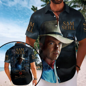 Sam Neill Short Sleeve Button-Down Shirt – TMTHU7677