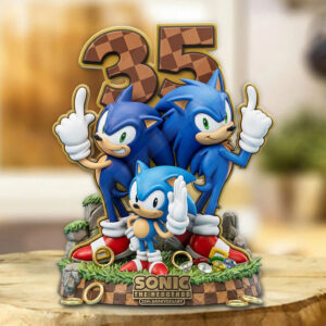 Sonic the Hedgehog 35th Anniversary Custom Shape Acrylic Plaque - GNE7565