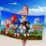 Sonic the Hedgehog 35th Anniversary Rectangle Beach Towel – HOATT19341