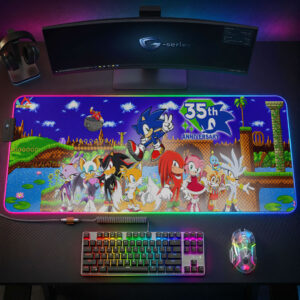 Sonic the Hedgehog 35th Anniversary Custom Gaming Desk Mat - HOATT19189