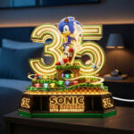 Sonic the Hedgehog 35th Anniversary Custom Shape Acrylic Light Box – TMTHU7262