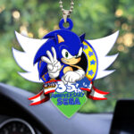 Sonic the Hedgehog 35th Anniversary Custom shape 2-sided Acrylic Car Ornament – HOATT19156