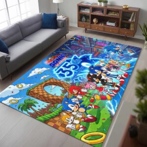 Sonic the Hedgehog 35th Anniversary Rectangular Rug - HOATT19162