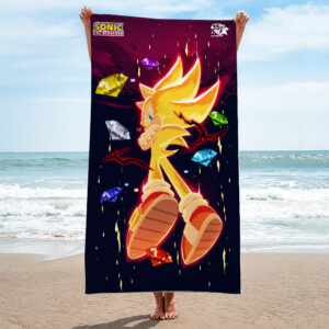 Sonic the Hedgehog 35th Anniversary Rectangle Beach Towel - GNE7404