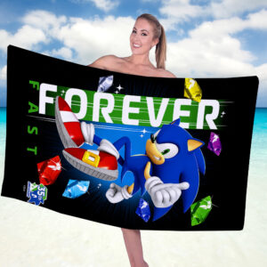 Sonic the Hedgehog 35th Anniversary Rectangle Beach Towel - GNE7406