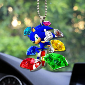 Sonic the Hedgehog 35th Anniversary Custom shape 2-sided Acrylic Car Ornament - GNE7410