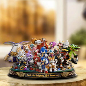 Sonic the Hedgehog 35th Anniversary Custom Shape Acrylic Plaque - GNE7369
