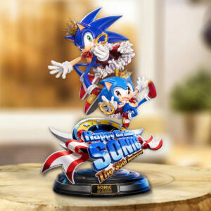 Sonic the Hedgehog 35th Anniversary Custom Shape Acrylic Plaque - GNE7371