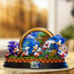 Sonic the Hedgehog 35th Anniversary Custom Shape Acrylic Plaque - GNE7372