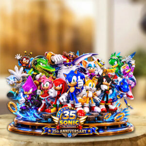 Sonic the Hedgehog 35th Anniversary Custom Shape Acrylic Plaque - GNE7423