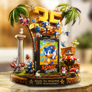 Sonic the Hedgehog 35th Anniversary Custom Shape Acrylic Plaque - GNE7424