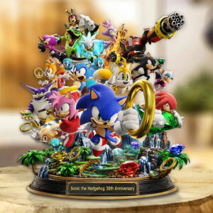 Sonic the Hedgehog 35th Anniversary Custom Shape Acrylic Plaque - GNE7425