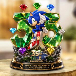 Sonic the Hedgehog 35th Anniversary Custom Shape Acrylic Plaque - GNE7426