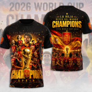 Spain National Team 2026 FIFA World Cup Champions 3D Apparel - TMTHU7615