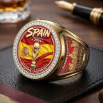 Spain National Team 2026 FIFA World Cup Champions 3D Engraved Ring – TMTHU7715