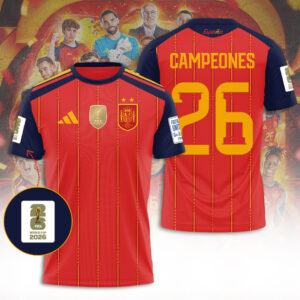 Spain National Team 2026 FIFA World Cup Champions 3D Apparel - TANTN24387