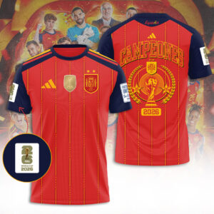 Spain National Team 2026 FIFA World Cup Champions 3D Apparel - TANTN24389