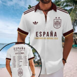 Spain National Team 2026 FIFA World Cup Champions Short Sleeve Button-Down Shirt – TMTHU7716