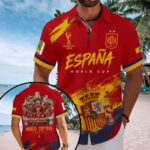 Spain National Team 2026 FIFA World Cup Champions Short Sleeve Button-Down Shirt – TMTHU7719