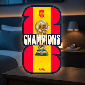 Spain National Team 2026 FIFA World Cup Champions Custom Shape Acrylic Light Box - TANTN24417