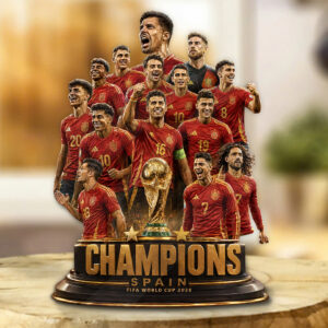 Spain National Team 2026 FIFA World Cup Champions Custom Shape Acrylic Plaque - GNE7700