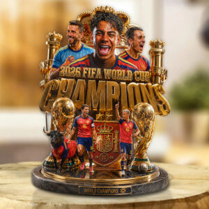 Spain National Team 2026 FIFA World Cup Champions Custom Shape Acrylic Plaque - GNE7701