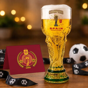 Spain National Team 2026 FIFA World Cup Champions Trophy Glass Cup - TANTN24373