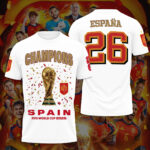 Spain National Team 2026 FIFA World Cup Champions 3D Apparel – TANTN24370
