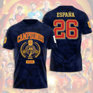 Spain National Team 2026 FIFA World Cup Champions 3D Apparel - TANTN24404