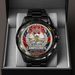 Spain National Team 2026 FIFA World Cup Champions Black Stainless Steel Watch – HOATT19798