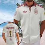 Spain National Team 2026 FIFA World Cup Champions Short Sleeve Button-Down Shirt – HOATT19737