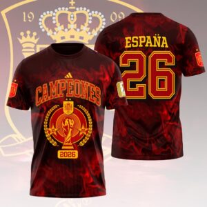 Spain National Team 2026 FIFA World Cup Champions 3D Apparel - HOATT19579
