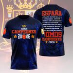 Spain National Team 2026 FIFA World Cup Champions 3D Apparel – HOATT19586