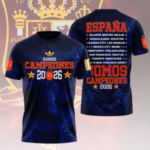 Spain National Team 2026 FIFA World Cup Champions 3D Apparel - HOATT19586